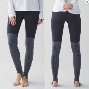 Lululemon Herringbone Two Tone Wunder Under Stirrup Leggings